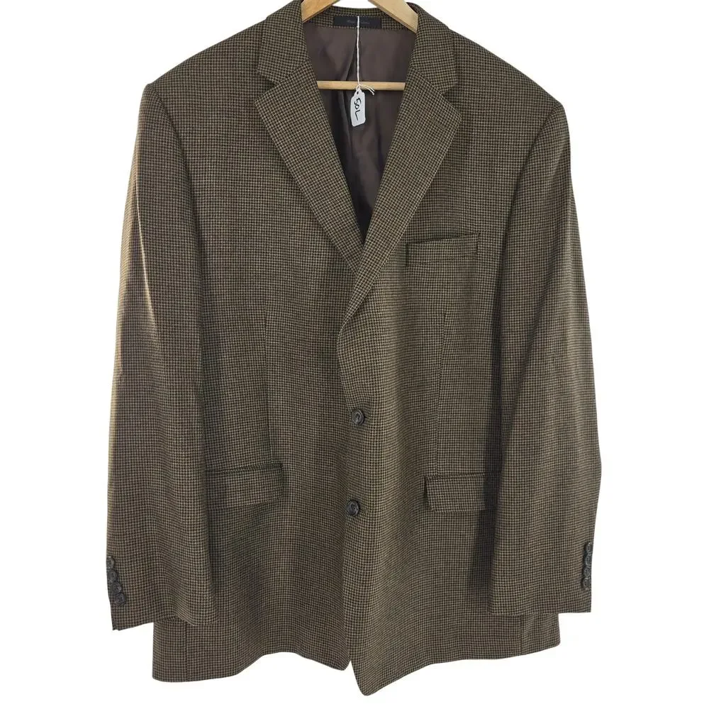Lauren Ralph Lauren Mens Vtg 90s Y2K Classic Preppy Tweed Sport Coat Blazer 50L
